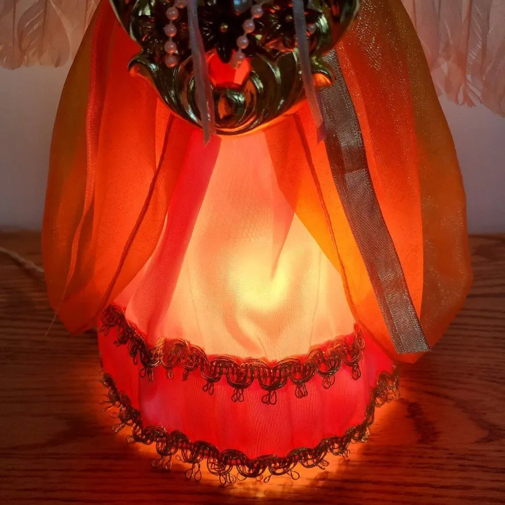 Paradise Galleries Vintage Light Up Porcelain Angel Tree Topper or Shelf Sitter